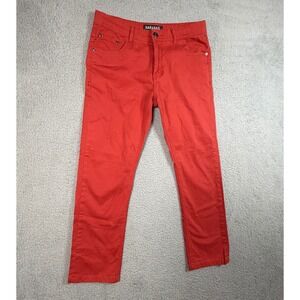 BARABAS Los Angeles Men's Size 32 Straight Leg Pants Casual Red Orange 5 Pocket